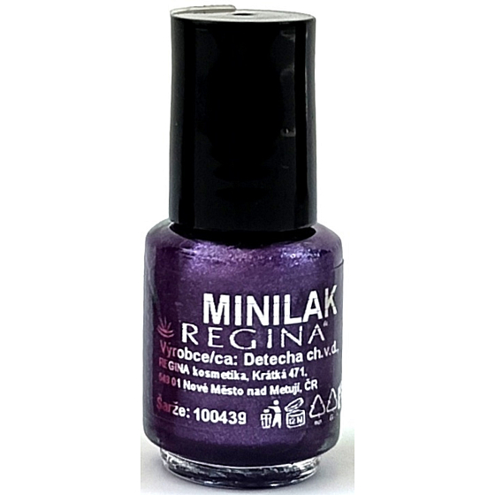 Regina Minilak nail polish No. 74 Glitter Purple 5 ml