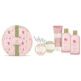 Baylis & Harding Rose, Poppy and Vanilla shower gel 300 ml + shower cream 300 ml + hand cream 130 ml + body butter 100 ml + bath crystals 100 g, cosmetic set for women