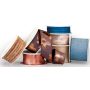 Ditipo Christmas fabric ribbon Copper glossy 3 m x 25 mm