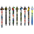 Colorino Rubberized pen Track car, blue refill 0,5 mm