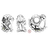 Charm Sterling silver 925 Kiwi and ferns, New Zealand symbol, bead on travel bracelet