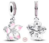Charm Sterling silver 925 Cherry blossom, nature bracelet pendant