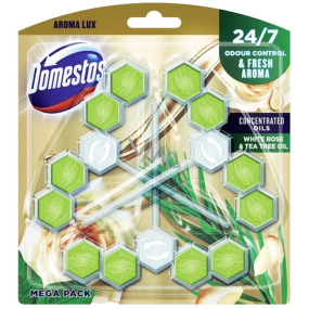 Domestos Aroma Lux White Rose & Tea Tree Oil Toilet Block 3 x 50 g