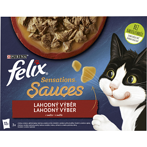 Felix Sensations pouches for cats delicious selection in sauce, 12× 85 g