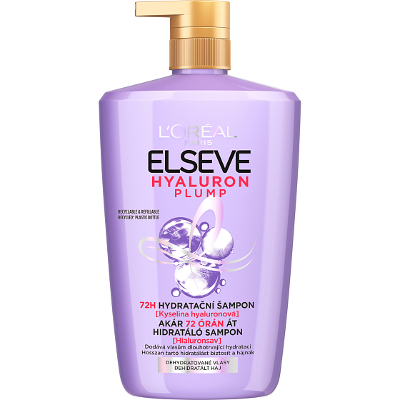Elseve Hyaluron Plump Hair Shampoo, 1 l