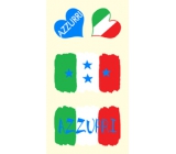 Arch tattoo decals on face and body Italy flag 2 motif