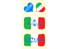 Arch tattoo decals on face and body Italy flag 2 motif