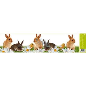 Window foil without glue stripe Easter animals stripe-rabbits