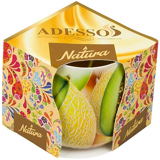 Adesso Natura Yellow melon and honey scented candle in a glass of 100 g