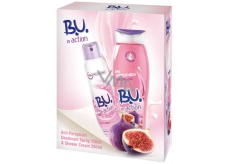 B.U. In Action Tender Touch antiperspitant deodorant sprej pro ženy 150 ml + In Action Yogurt + Fig sprchový gel 250 ml, kosmetická sada
