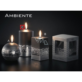 Lima Ambiente candle black cylinder 80 x 150 mm 1 piece