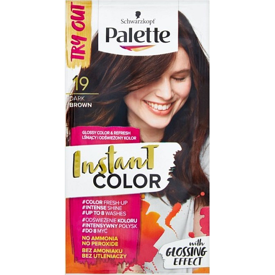 Schwarzkopf Palette Instant Color gradually washable hair color 19 Dark brown 25 ml