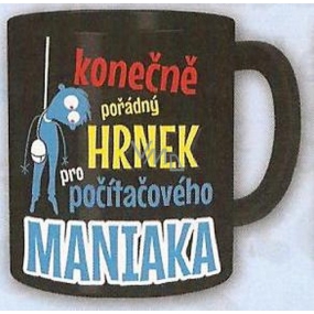 Nekupto Gifts with humor Maxi mug A proper mug for a computer maniac 0.8 l