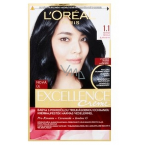 Loreal Paris Excellence Creme hair color 1.1 Dark black