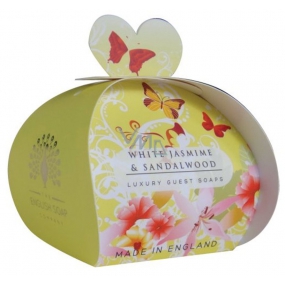 English Soap White Jasmine & Sandal Wood Natural Perfumed Soap with Shea Butter 3 x 20 g