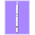 Lima Church Baptism - St. Communion candle, white decorated with silver chalice 25 x 360 mm 1 piece