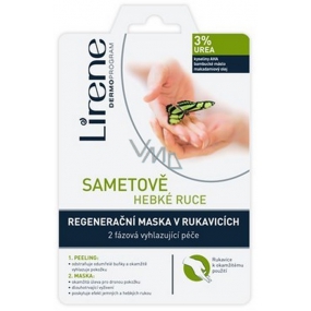 Lirene Velvet soft hands 3% urea 2 phase peeling and regenerating mask in gloves