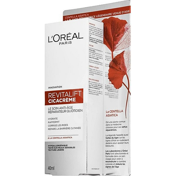 Loreal Paris Revitalift Cica Cream day cream against aging, wrinkle reduction and skin firming 40 ml