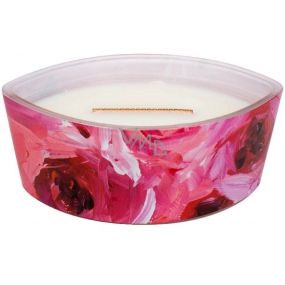 WoodWick Red Currant & Cedar - Red currant and cedar Artisan scented candle with wooden wide wick and glass boat lid 453 g