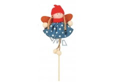 Angel in a polka dot dress blue recess 11 cm + skewers
