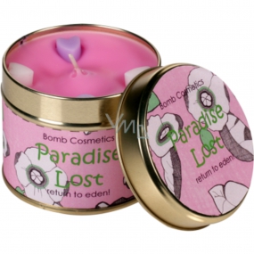 Bomb Cosmetics Lost Paradise A fragrant natural, handmade candle in a tin can burns for up to 35 hours
