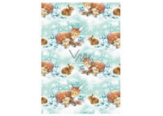 Ditipo packing papers. 2pcs 100x70 baby white-turquoise bunny