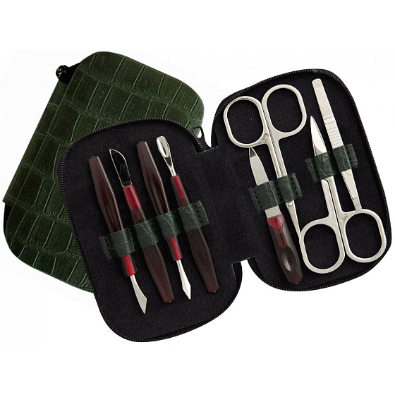Dup Manicure Kroko leatherette 8 pieces Green pattern 230402-099