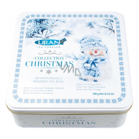 Liran Christmas pack of black, green, white teas Snowman 6 x 20 x 1.5 g