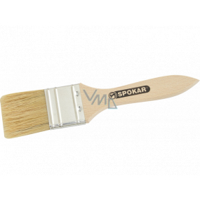 Spokar Rukr flat brush, wooden handle, clean bristle, size 1.5