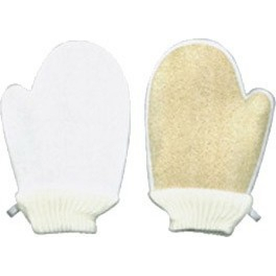Abella Lufa Cylindrica Massage Washcloth Gloves + Terrycloth LF no.15 17 x 23 cm