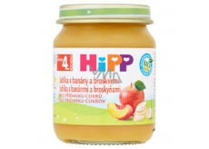 HiPP Fruit Organic Apples with bananas and peaches fruit side dish, reduced lactose content and without added sugar for children 125 g