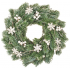 Wreath of needles with white decorations 35 cm