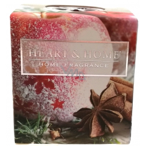 Heart & Home Red apple with star anise Soy scented candle without packaging burns for up to 15 hours 52 g