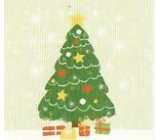 Nekupto Christmas gift cards Tree 6.5 x 6.5 cm 6 pieces
