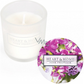 Heart & Home Gentle caress Soy scented votive candle in glass burning time up to 15 hours 5.8 x 5 cm