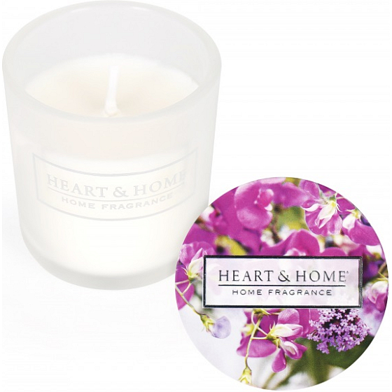 Heart & Home Gentle caress Soy scented votive candle in glass burning time up to 15 hours 5.8 x 5 cm