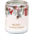 Bolsius Twig decorated with white scented candle in glass 68 x 80 cm, burning time 23 hours
