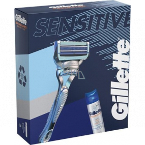 Gillette Skinguard razor 1 piece + Skinguard Sensitive shaving gel 200 ml, cosmetic set for men