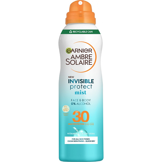 Garnier Ambre Solaire Invisible Protect OF30 Sunscreen Mist 200 ml