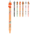Colorino Rubberized pen Little Foxes orange, blue refill 0,5 mm