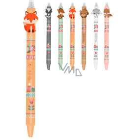 Colorino Rubberized pen Little Foxes orange, blue refill 0,5 mm