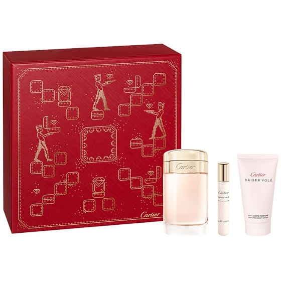 Cartier Baiser Volé eau de parfum 100 ml + body lotion 50 ml + eau de parfum 10 ml miniature, gift set for women