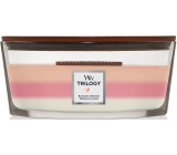 WoodWick Trilogy Blooming Orchard - Blooming Orchard scented candle with wooden wick and lid glass boat 453 g