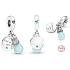 Sterling Silver 925 Luminescent - Glow in the Dark Bulb - Find Your Light, Changing Colors 2in1 Pendant Bracelet Symbol