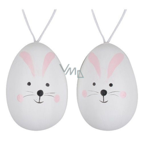 Plastic eggs for hanging bunnies 8 cm, 2 pieces in bag