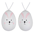Plastic eggs for hanging bunnies 8 cm, 2 pieces in bag