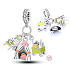 Charm Sterling silver 925 Moving 3in1, travel bracelet pendant