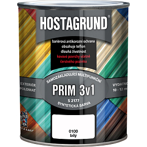 Hostagrund Prim 3v1 S2177 basic and top color for metal, 0100 white, 600 ml