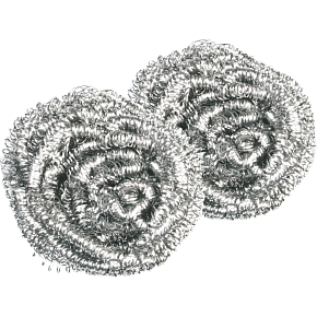 Spokar stainless steel scrubber, 2 pcs
