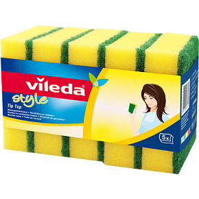 Vileda Tip Top Dish Sponge, 5 pcs